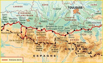 Carte du Piémont Pyrénéen